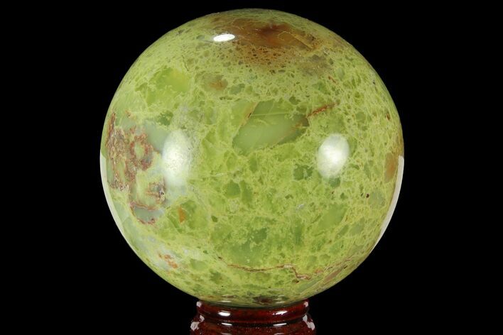 Polished Green Opal Sphere - Madagascar #95875